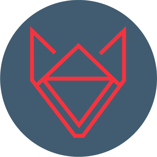 light blue wolf badge